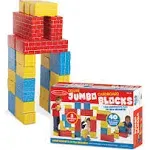 Melissa & Doug Jumbo Extra-Thick Cardboard Building Blocks - 40 Blocks in 3 Sizes