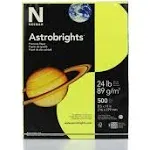 Astrobrights Color Paper Lemon 8 1/2" x 11" 24 lb. Lift-Off 500 Sheets