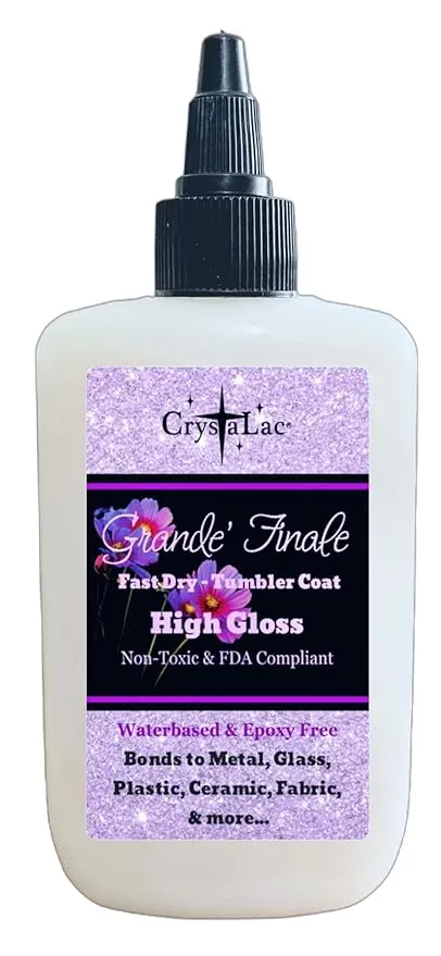 CrystaLac Grande' Finale Tumbler Topcoat 4 oz / High Gloss