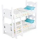 Mine to Love Wooden Play Bunk Bed for Dolls up to 18 inches-Stuffed Animals - Wh