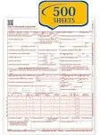 Aimoh SecurityDocs 500 CMS-1500 Health Insurance Claim Forms, Laser/Inkjet Compatible (HCFA Form 1500 Version 02-12) 8.5x11, 500 Forms (59211)