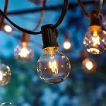 50 Feet Patio String Lights with 53 Edison Globe Bulbs, UL Listed for Indoor Out