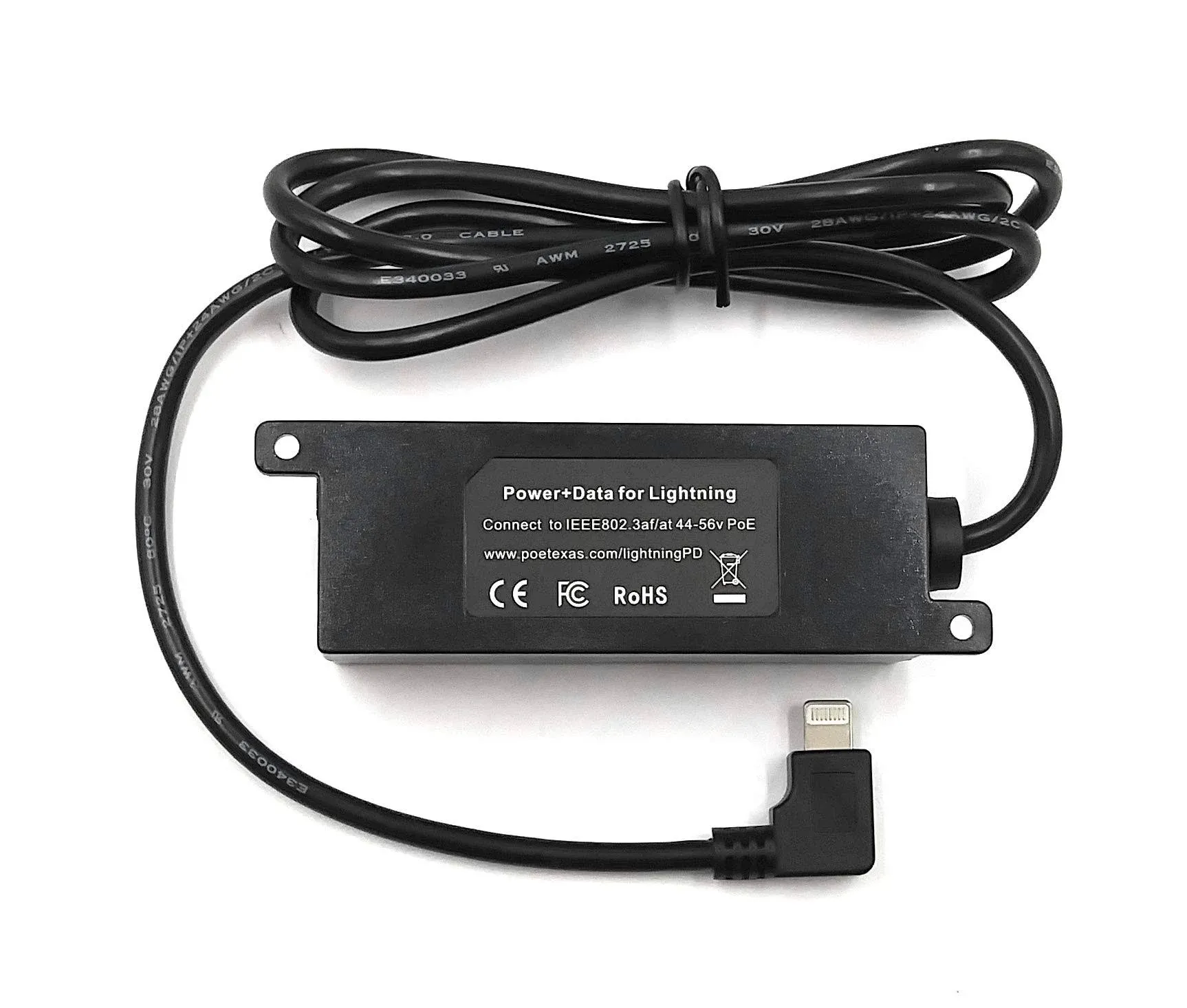 PoE Texas PoE Power and Ethernet Adapter for Apple Tablets and Phones for POS, Digital Signage, & More - 802.3af POE to 5 Volt Splitter - Extends Charging & Data Delivery Up to 328 Feet