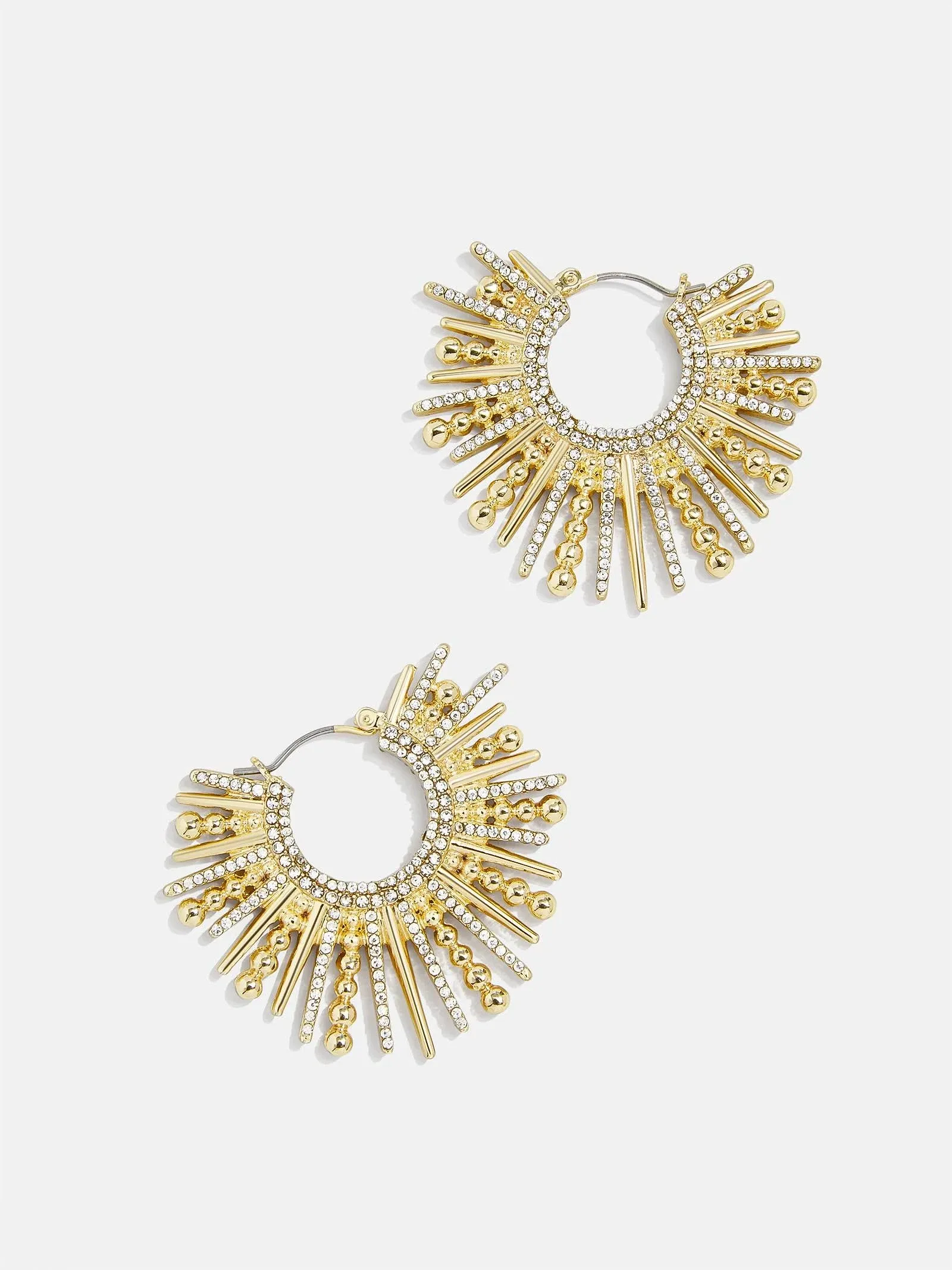 BaubleBar Jaskamal Pavé Sunburst Hoop Earrings