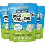 New Know Brainer Max Sweets Snacks Low Carb Keto Vegan Max Mallow Marshmallows- Vegan, Atkins, Paleo, Diabetic Diet Friendly Health Snack - Gluten