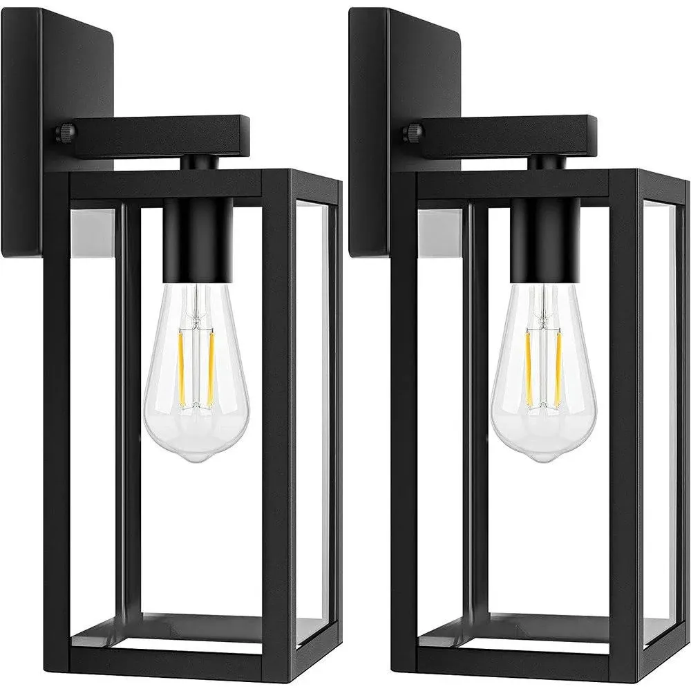 2-Pack Outdoor Light Fixtures Wall Mount, Waterproof Exterior Wall Lanterns with