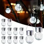 GIGALUMI 12 Pack Solar Outdoor Lights