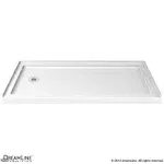 DreamLine Slimline 30 in. x 60 in. Single Threshold Shower Base, Left Hand Drain, DLT-1130601