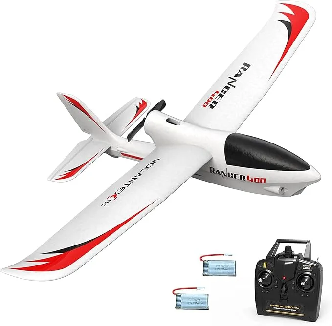 VOLANTEXRC RC Plane, 4CH Remote Control Glider Airplane RTF with 6-Axis Gyro, 3 Modes & Aerobatics Easy to Fly, 2.4GHz Radio Controlled Aircraft for Beginners, Boys & Adults, Ranger600 Stunt, Black