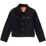 Levi Strauss And Co. Boy&#039;s Black Denim Trucker Jacket Two Sizes Available 