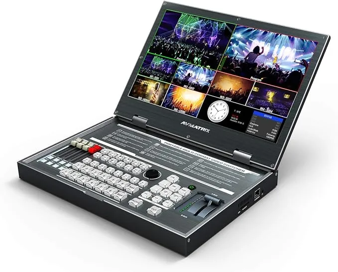 AVMatrix PVS0615 6-Channel Portable Multi-Format Video Switcher with 15.6" LCD Monitor