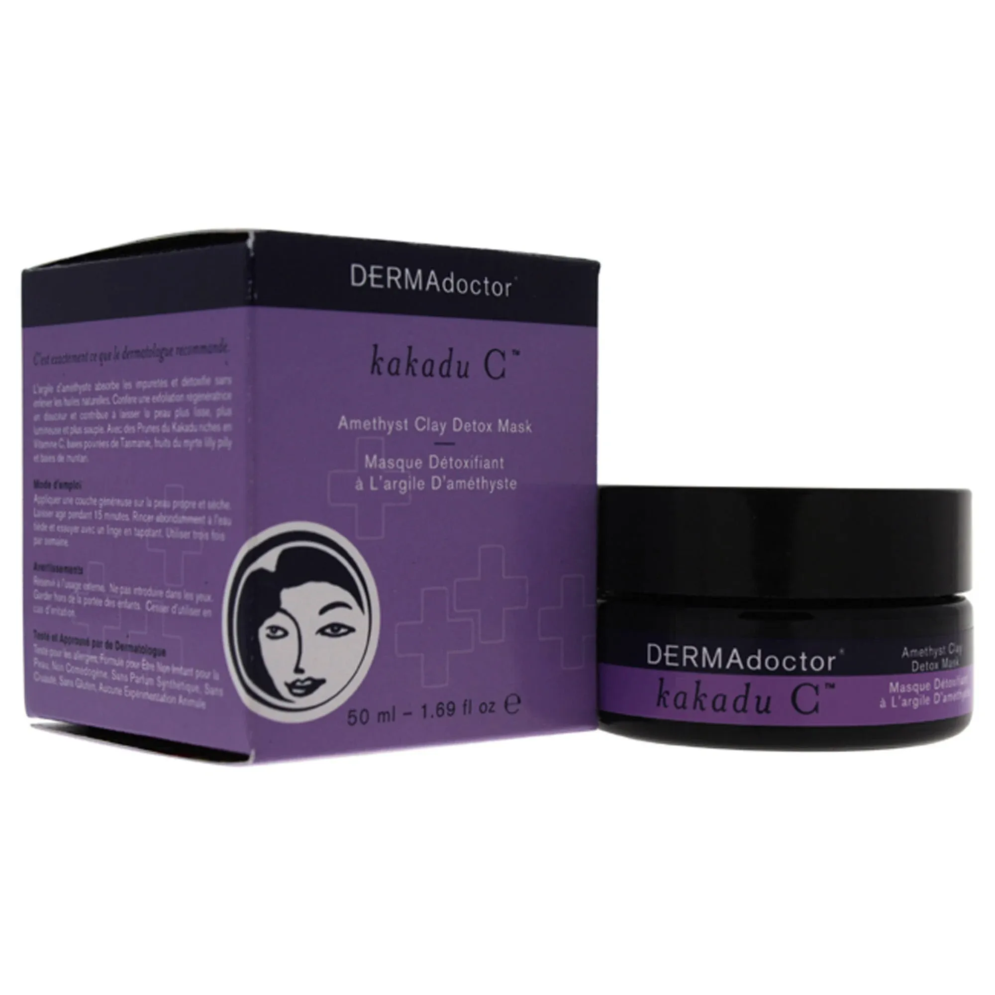 DERMAdoctor Kakadu C Amethyst Clay Detox Mask 1.8 Oz NEW - New Beauty