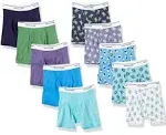 Fruit of The Loom Toddler Boys' Eversoft Boxer Briefs, Assorted Print 10 Pack