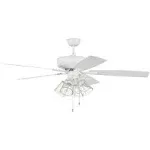 Craftmade Pro Plus 52" Ceiling Fan with 4 Light Kit - White - P104W5-52WWOK