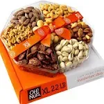 Oh! Nuts Christmas, Gourmet Nut Gift Baskets, Jumbo 2lb 7 Variety Holiday Freshly Roasted Tray