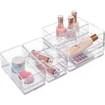  SimpleSort 6-Piece Stackable Clear Drawer Organizer Set | 6&#034; 6x3x2&#034; (Set of 6)