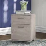 Bush Furniture Key West 2 Drawer Mobile Pedestal, Washed Gray