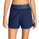 Lands' End Women's 5" Board Shorts with Panty - 12 - Deep Sea Navy