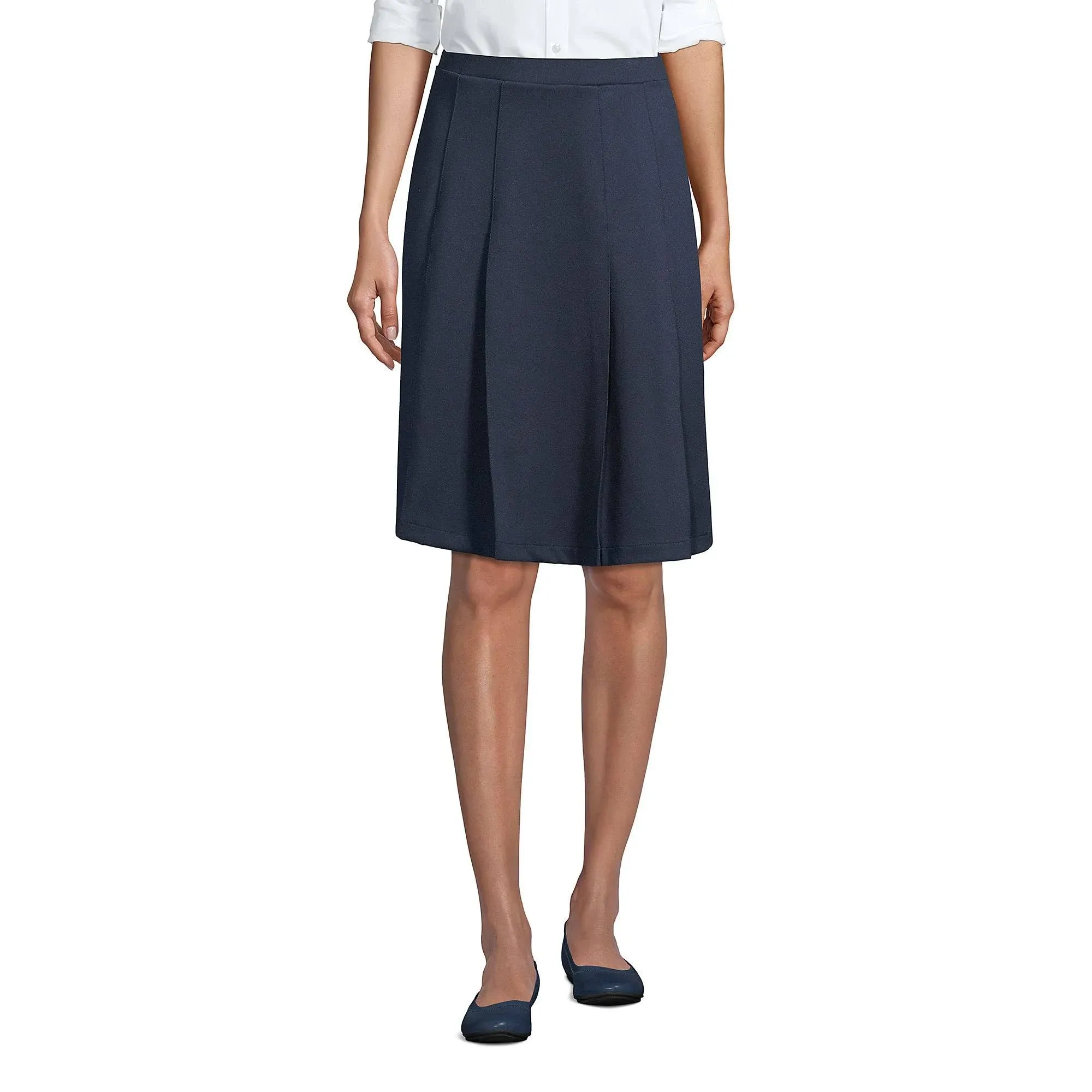 Lands' End Women's Ponte Pleat Skirt