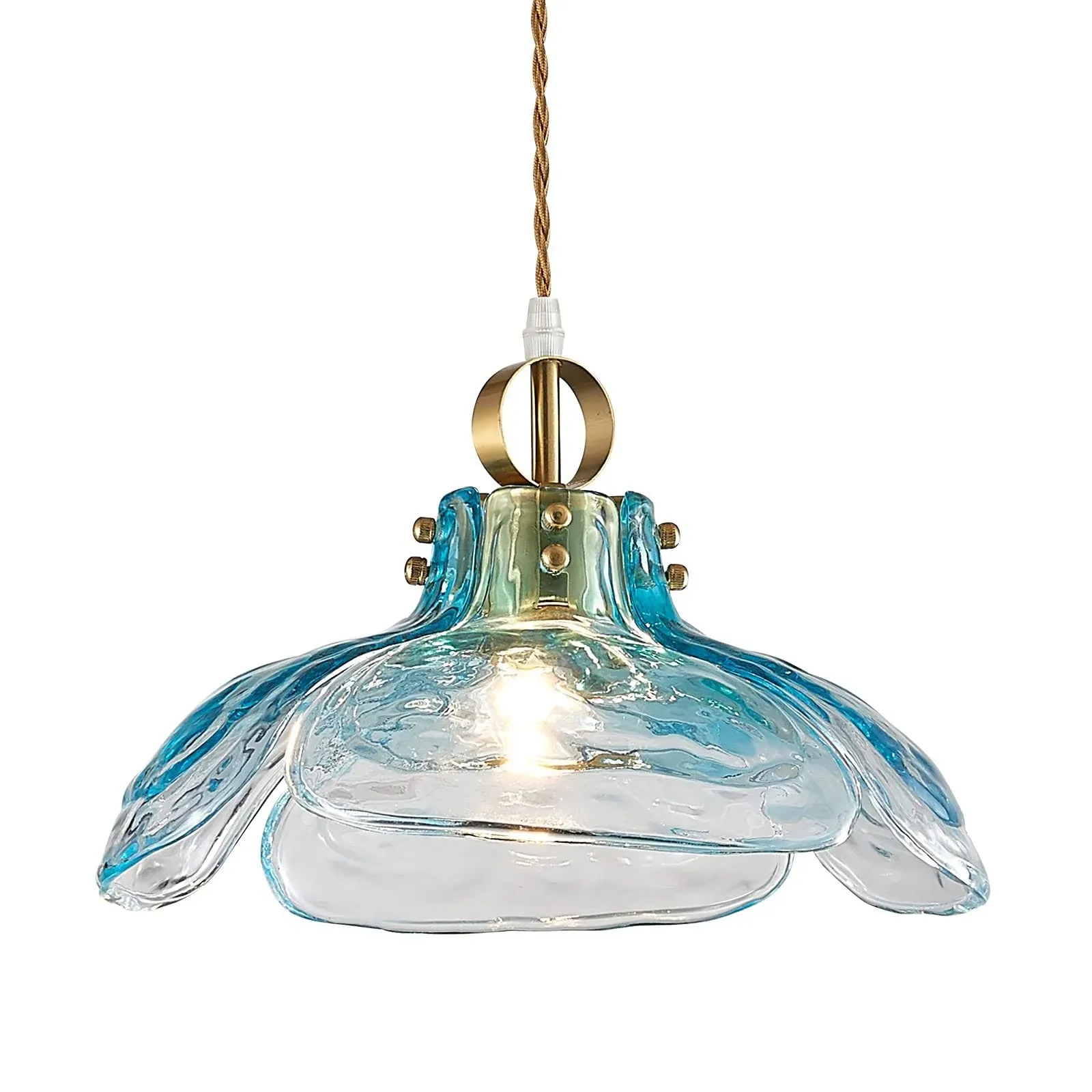 DLCL Pendant Light Fixtures 12.99&#034; D, Glass Hanging Pendant Lights, Pendant L...