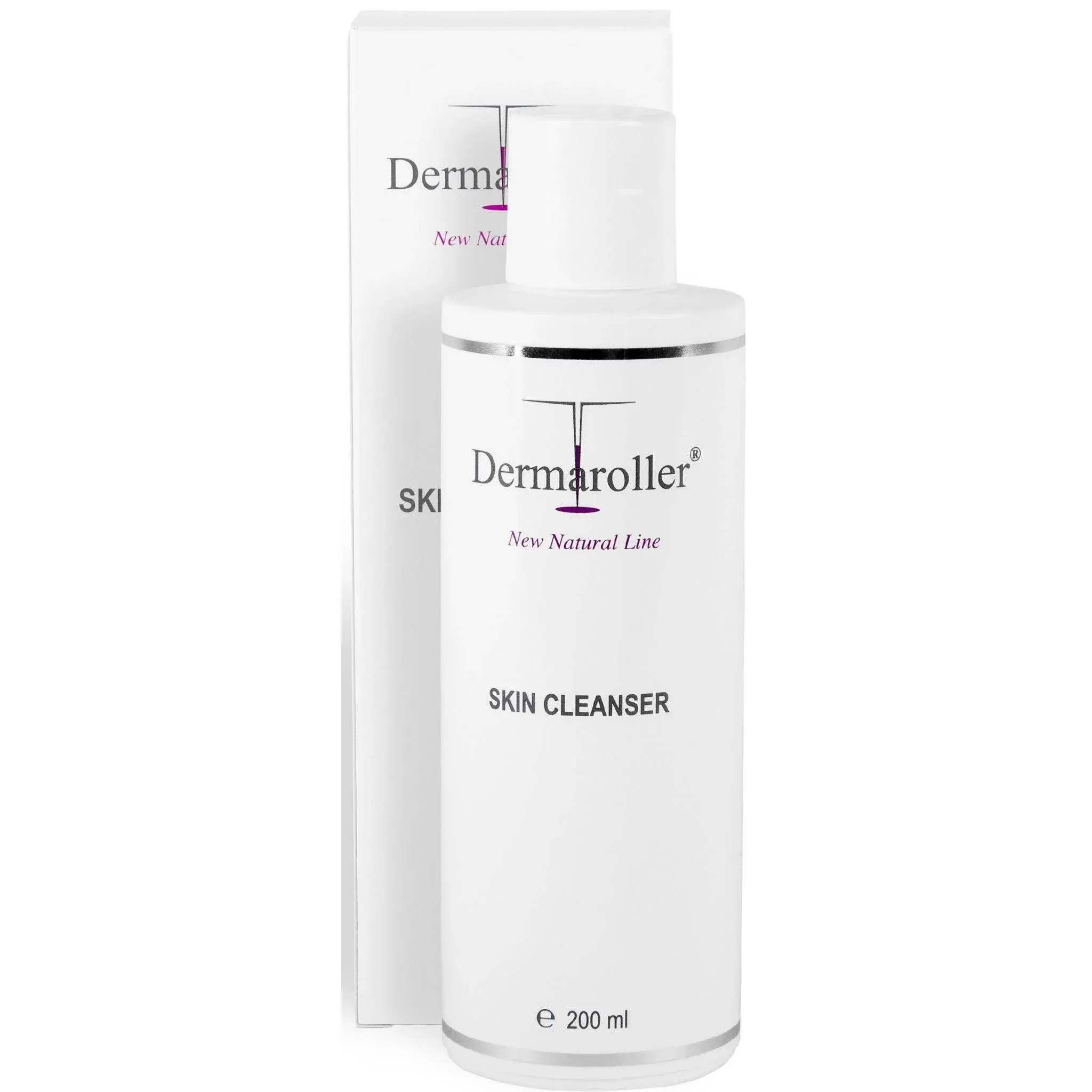 Dermaroller New Natural Line Skin Cleanser - Aloe Vera, Coconut Glucoside, Orange Peel Oil - Gentle, Deep Pore Cleansing & Moisturizing - Removes Makeup, Preps Face for Follow-Up Care - 6.76 fl oz