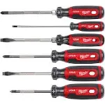 Milwaukee Made In USA Multi-Bit Screwdriver Kit 6 pc