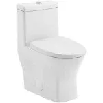 Swiss Madison Sublime II Compact Dual-Flush Toilet with Side Holes (Seat Included)