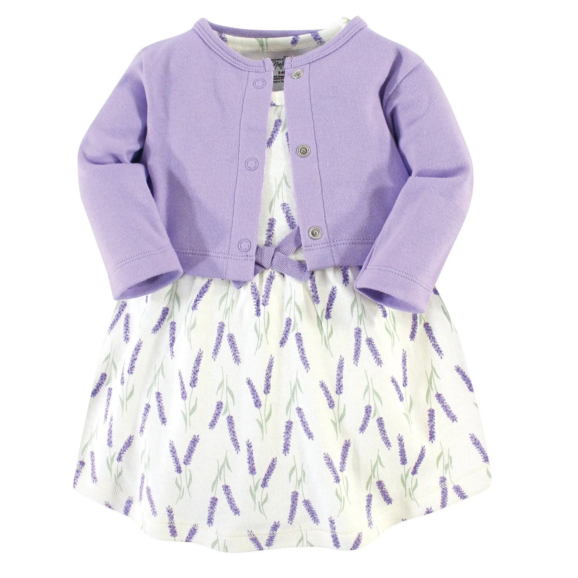 Touched by Nature Baby Girl Organic Cotton Dress and Cardigan