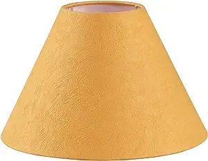 Aspen Creative 56041, Hardback Empire Transitional UNO Lamp Shade, Orange Parchment Wrinkled Paper, 4" Top x 10" Bottom x 7" Slant Height, Slip 33mm