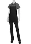 Chef Works F10-BLK0 Three Pocket Bib Apron Black