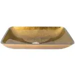 Vigo VG07506 Copper Rectangular Glass Vessel Bathroom Sink