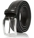 Genuine Leather Dress Belts For Men - Mens Belt For Suits, Jeans, Uniform With Single Prong Buckle - Designed in the USA