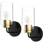 2 PCS Hamilyeah Gold / Black Wall Sconces Modern Bathroom Vanity Wall Lighting 