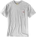 Carhartt T-Shirt Men&#039;s XL Short Sleeve Pocket Loose Fit Heathered Gray K87 HGY