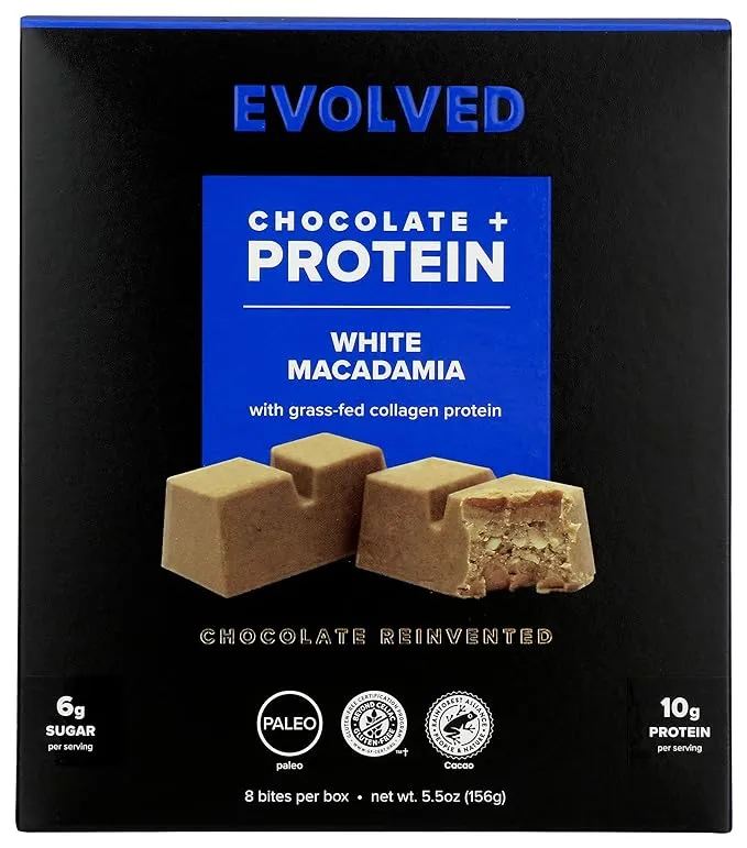 EVOLVED White Macadamia Collagen Bites, 5.5 OZ