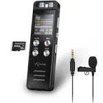 96GB TCTEC Digital Voice Recorder with 7000 Hours Recording Capacity, Audio Noise Reduction, Sound Tape Recorder with Playback, Clip-on Mic Dictaphone for Meeting, Lecture