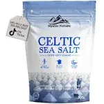 Mystic Nature Celtic Sea Salt - 500g | 100% Organic | Natural Unrefined Mineral Rich Celtic Salt Crystals from France | Rich in Magnesium Calcium Iro