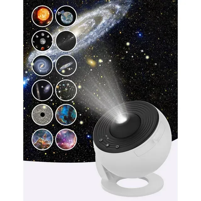 VanSmaGo 12 in 1 Planetarium Galaxy Star Projector for Bedroom Decor, 360 Rotating Nebula Projector Lamp, Timed Starry Night Lig