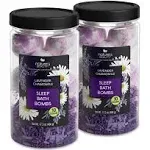 Nature's Beauty Lavender Chamomile Sleep Bath Bomb Gift Set Multi-Pack- Luxury Fizzy Relax Spa Bomb w/Vanilla + Citrus Scent Made with Coconut Oil + W