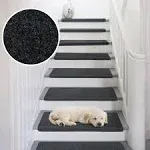 Pure Era Bullnose Carpet Stair Treads Set of 14 Non Slip Self Adhesive Pet Friendly Indoor Stair Protectors Rugs Covers Mats Skid Resistant Tape Free