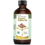 MMPANG 100% Pure Cold Pressed Castor Oil USDA Certified Organic Glass Bottle ...