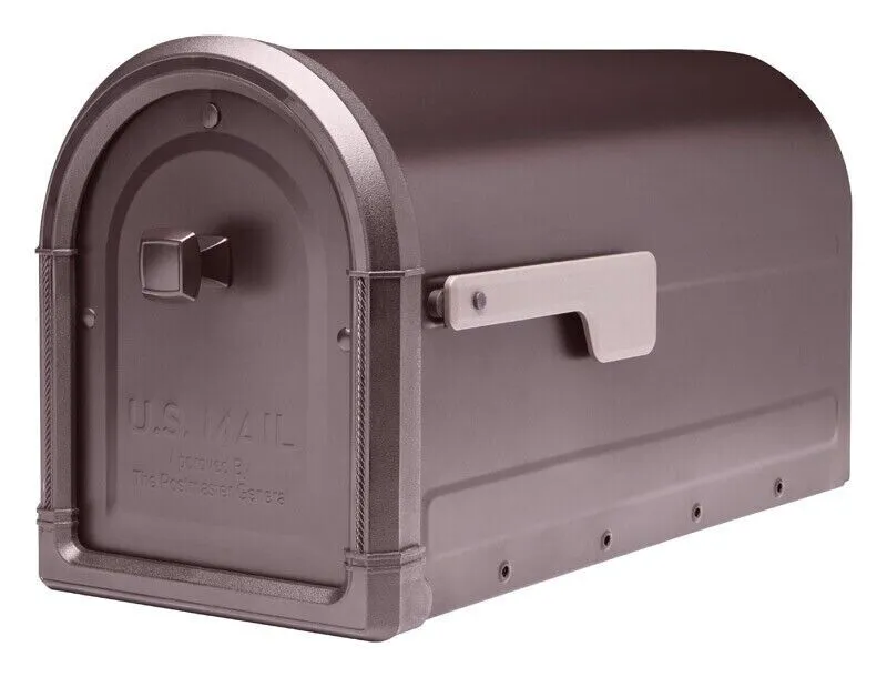 Architectural Mailboxes Roxbury Rubbed Bronze, Large, Steel, Post Mount Mailbox