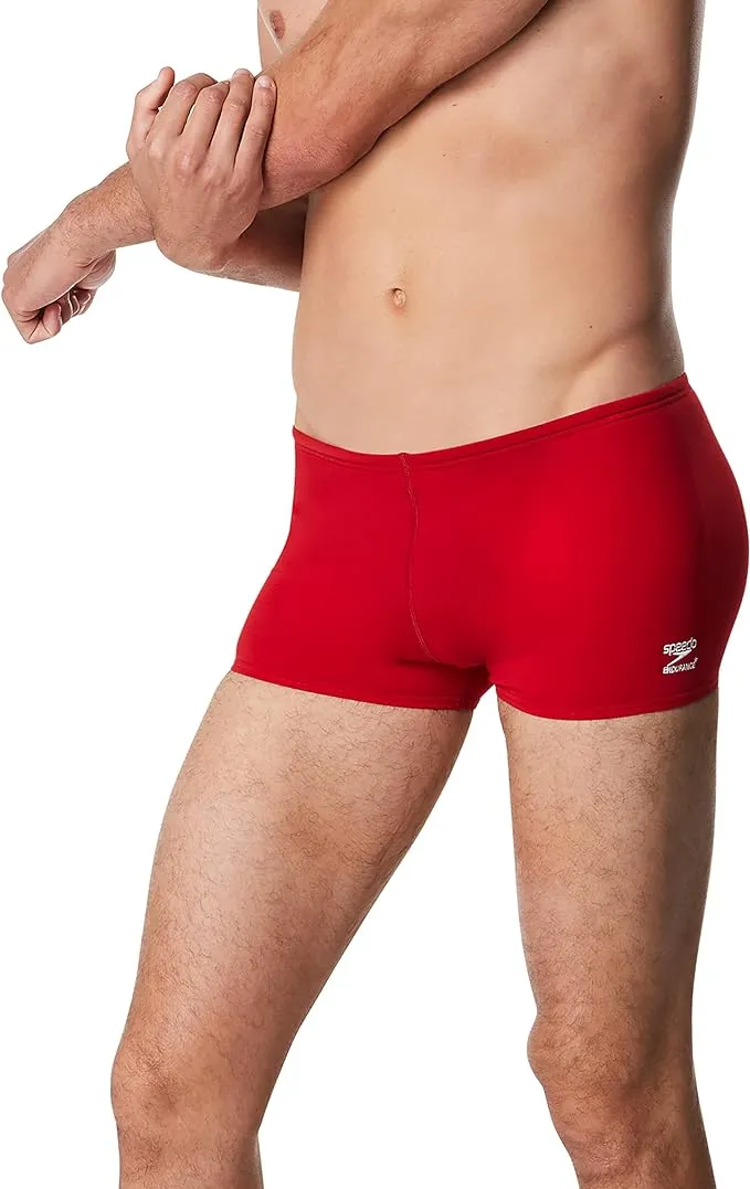 Speedo Men's Swimsuit Square Leg Endurance+ Solid