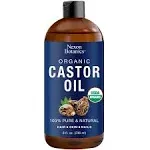 Organic Castor Oil for Hair Growth 8 fl oz - Castor Oil Organic Cold Pressed Unrefined - Aceite De Ricino Organico - For Skin Care, Hair Care, Eyelashes, Eyebrows, Body