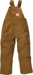 Carhartt Boy's Loose Fit Canvas Bib Overalls, Brown, 5 - CM8603-D15-5 | Blain's Farm & Fleet