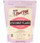 Bobs Red Mill Coconut Flakes, Unsweetened, Unsufured - 10 oz