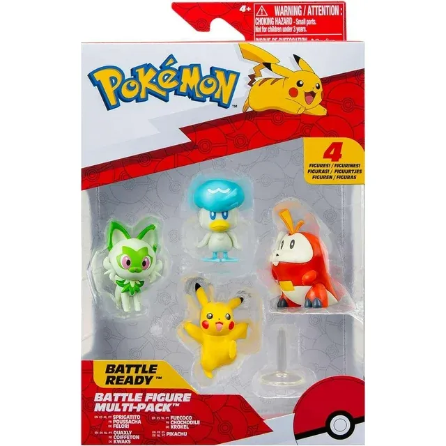 Jazwares Pokémon Battle Figure 4-Pack