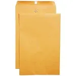 Staples Clasp Envelopes, 12" x 15-1/2", Brown Kraft, 100/Box (472902/19273)