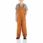 CM8625 - Carhartt Kid's Loose Fit Canvas Insulated Bib Overall