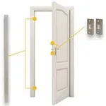 EZ ARMOR MINI DOOR JAMB PROTECTION KIT, SATIN NICKEL